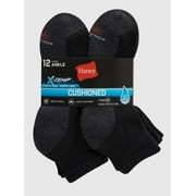 Hanes Men's X-Temp Cushioned with Arch & Vent Ankle Socks, 12 Pack