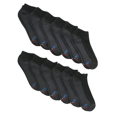 Hanes Men's X-Temp Cushioned with Arch & Vent Low Cut Socks, 12-pack