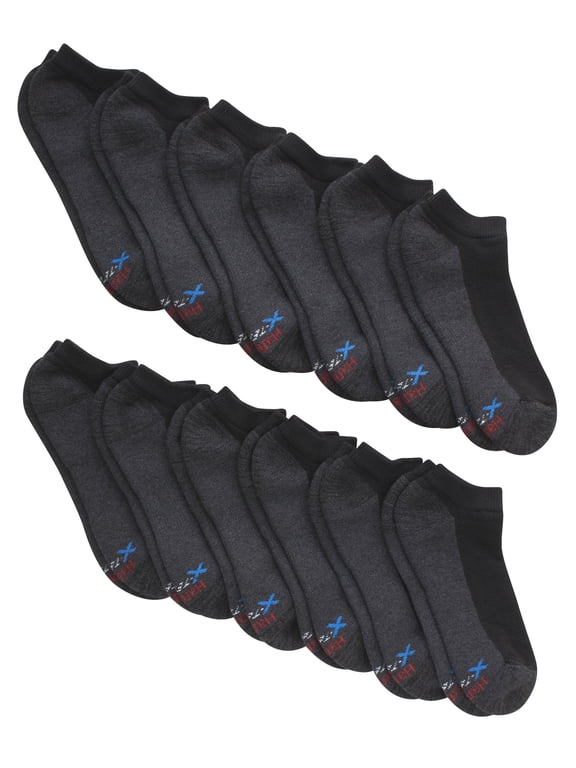 Men's X-Temp Cushioned with Arch & Vent No Show Socks, 12 Pack