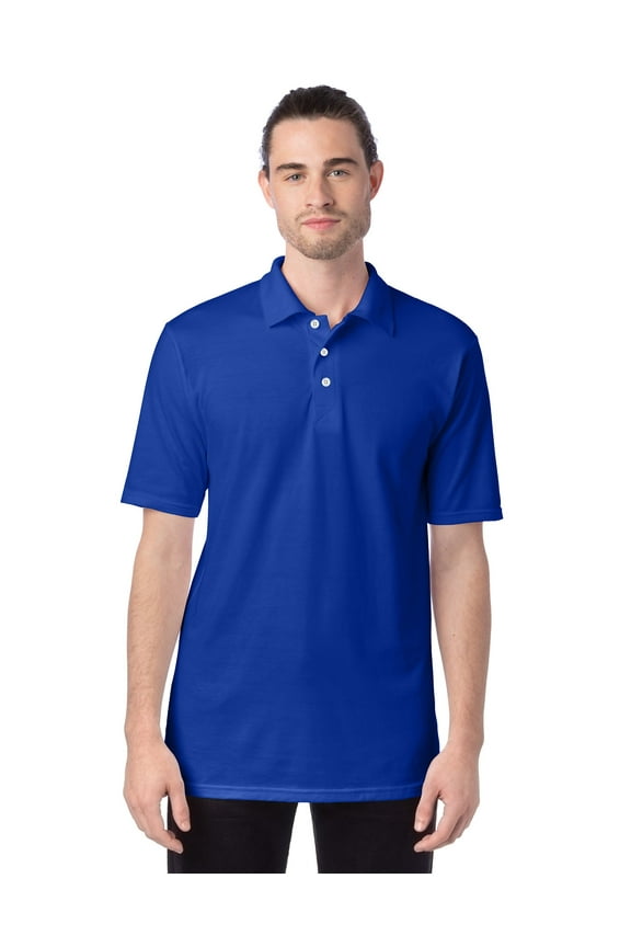 X-Temp Men's Performance Polo Shirt with Odor Control Deep Royal 2XL