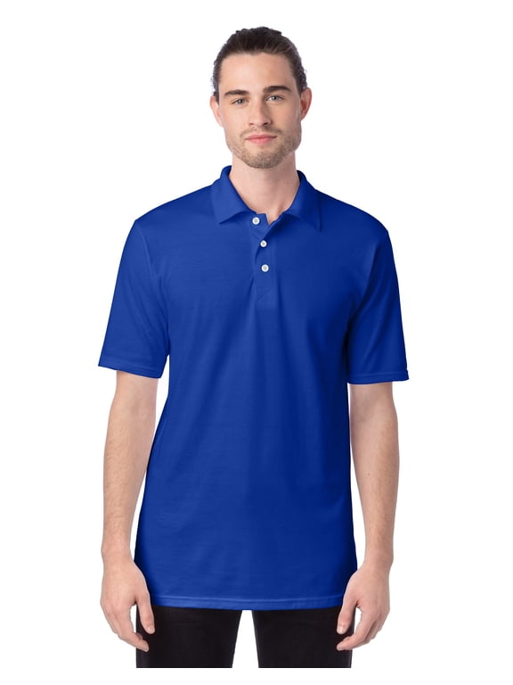 X-Temp Men's Performance Polo Shirt with Odor Control Deep Royal XL