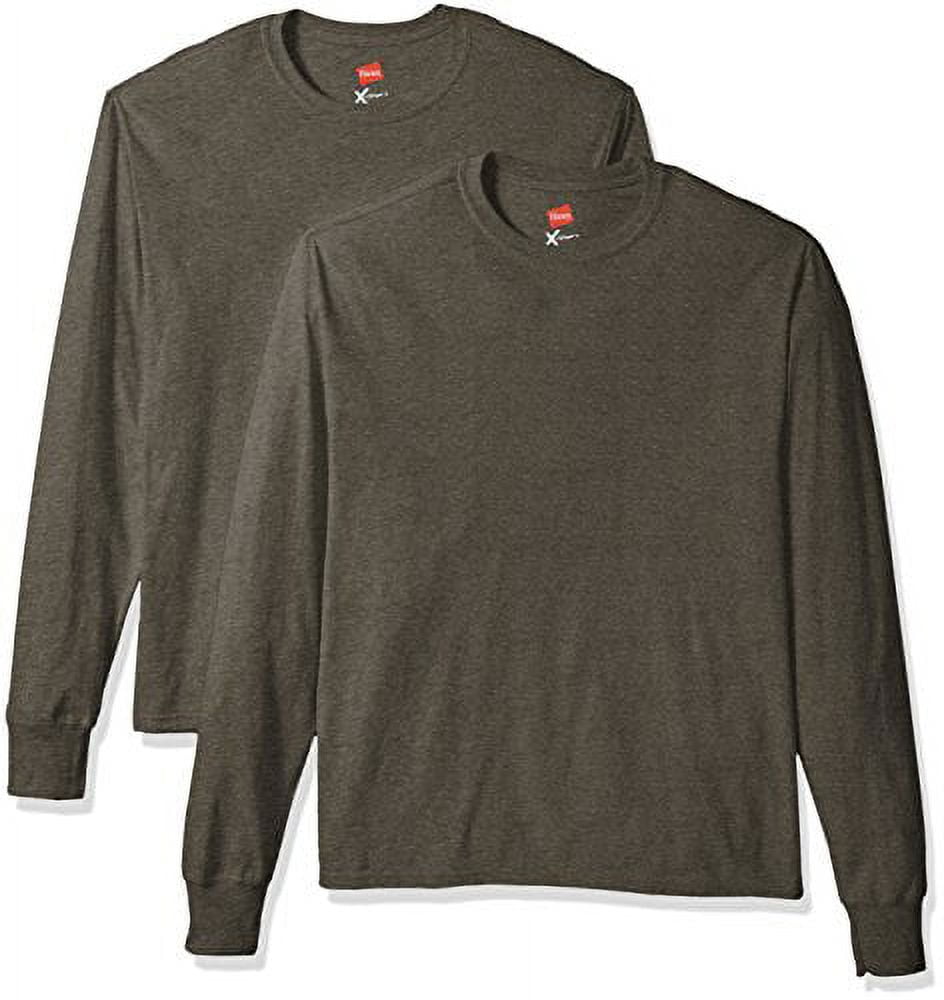 Hanes Men`s X-Temp Long-Sleeve T-Shirt (Pack of 2) 2 Camouflage Green ...