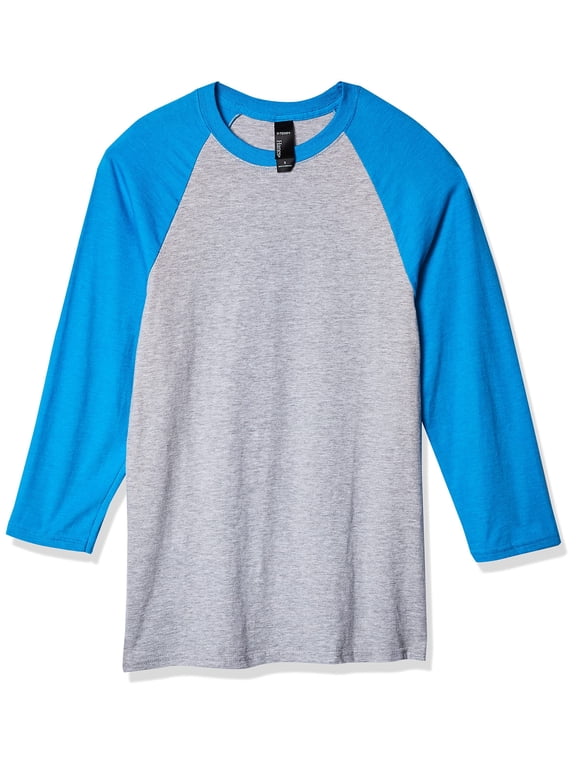 Men's X-Temp Raglan Baseball Tee, Light Steel/Neon Blue, Small