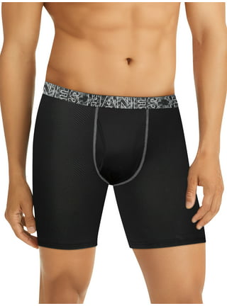 Hanes Sport Total Support Pouch Men's Long Leg Boxer Brief Underwear,  X-Temp, 4-Pack Assorted XL 