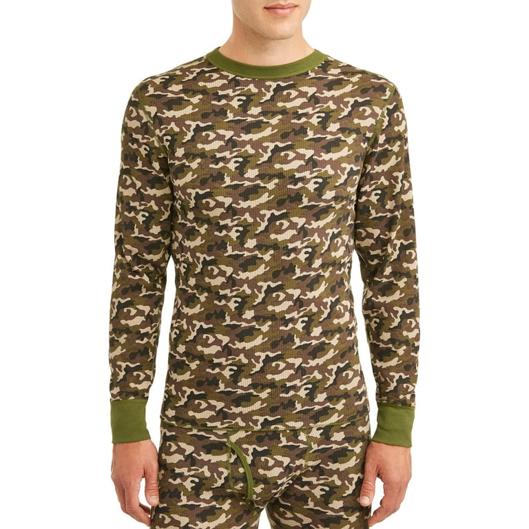 Hanes Men s X Temp Thermal Waffle Crew with FreshIQ Walmart