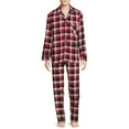 thumbnail image 1 of Hanes Men's and Big Men’s 100% Cotton Flannel Pajama Set, 2-Piece, Sizes S-5XL, 1 of 6
