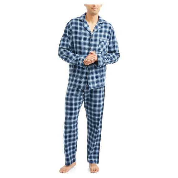 Hanes Men's and Big Men’s 100% Cotton Flannel Pajama Set, 2-Piece, Sizes S-5XL