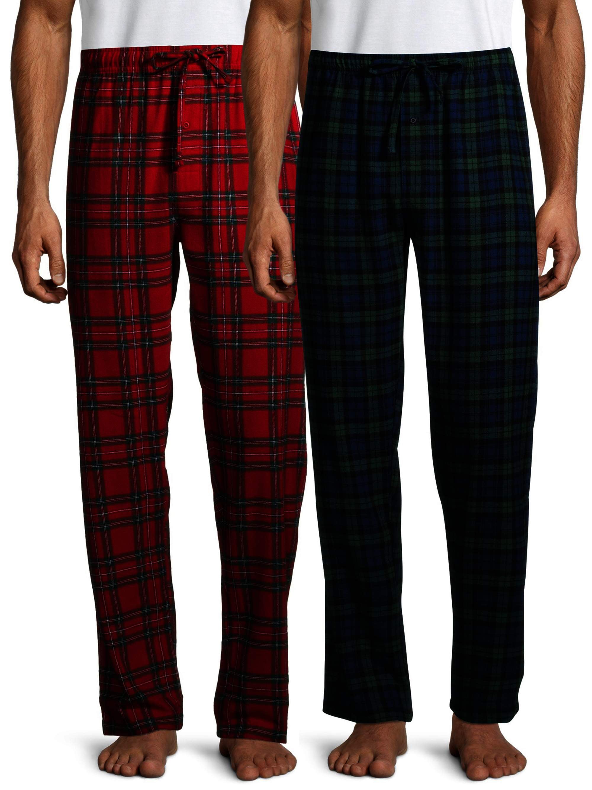 Hanes Men's and Big Men's 2-Pack Flannel Pajama Pants - Walmart.com