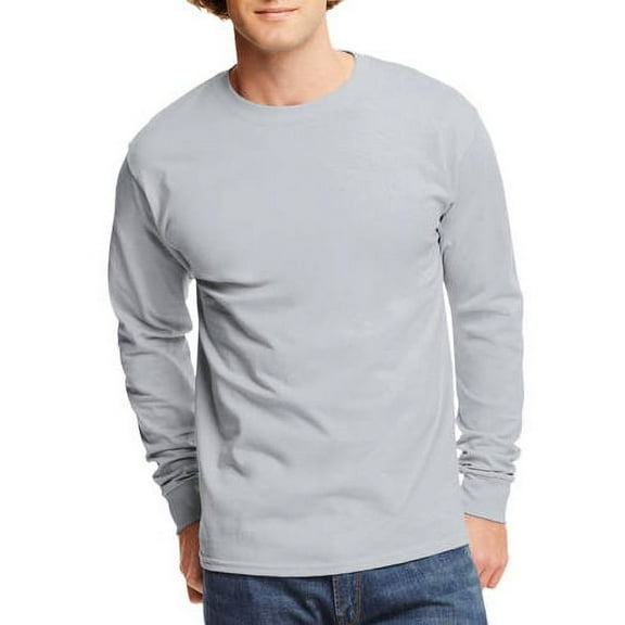 Hanes Men's and Big Men's Authentic Long Sleeve Tee, up to Size 3XL
