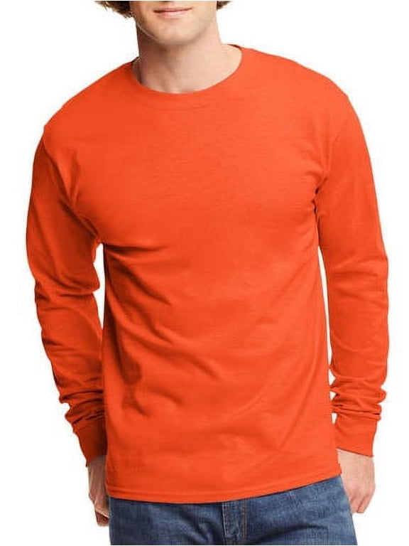 Men's and Big Men's Authentic Long Sleeve Tee, up to Size 3XL