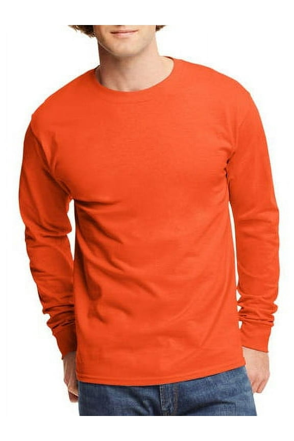 Men's and Big Men's Authentic Long Sleeve Tee, up to Size 3XL