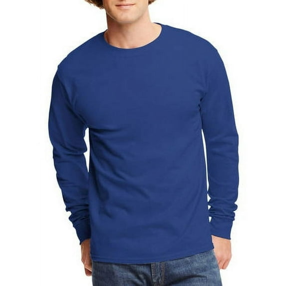 Hanes Men's and Big Men's Authentic Long Sleeve Tee, up to Size 3XL