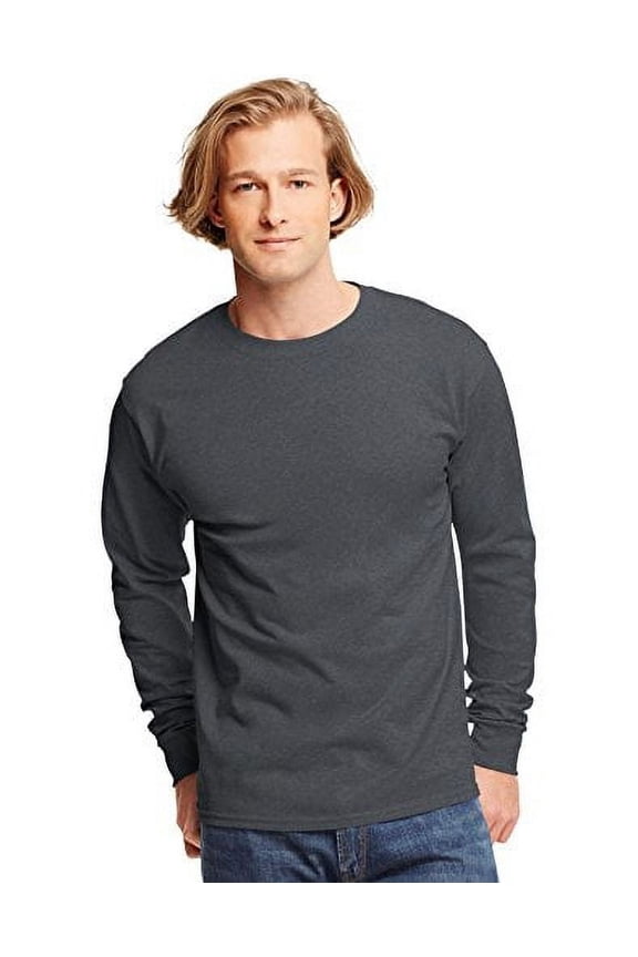 Men's and Big Men's Authentic Long Sleeve Tee, up to Size 3XL