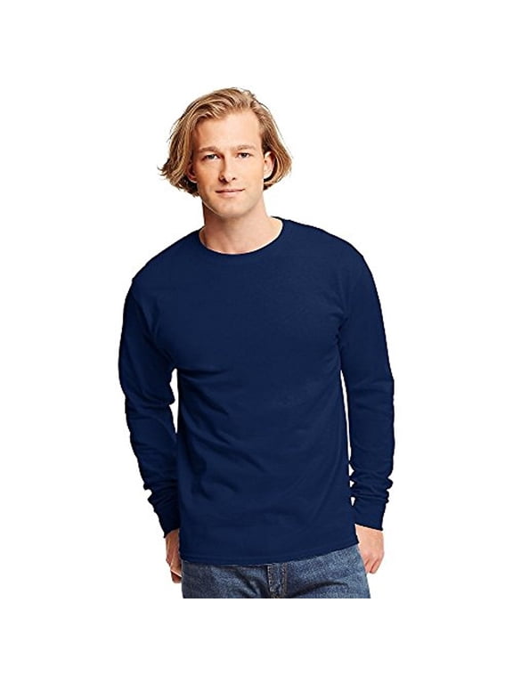Men's and Big Men's Authentic Long Sleeve Tee, up to Size 3XL