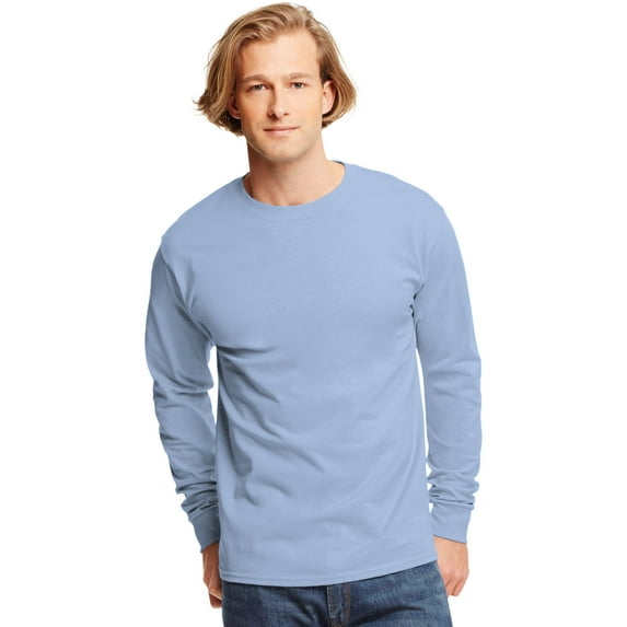 Hanes Men's and Big Men's Authentic Long Sleeve Tee, up to Size 3XL