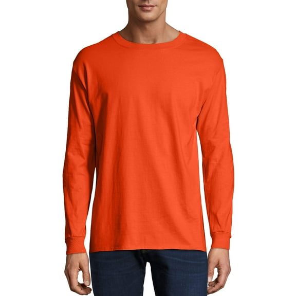 Hanes Men's and Big Men's Authentic Long Sleeve Tee, up to Size 3XL