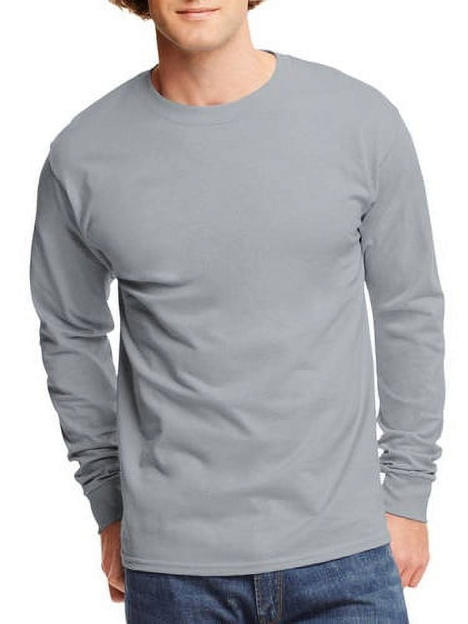 Hanes Mens Nano-T T-shirt, S, Poppy Red Heather