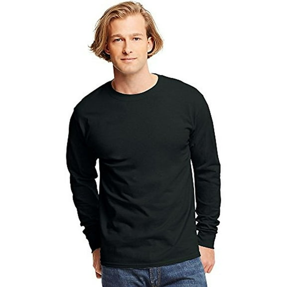 Hanes Men's and Big Men's Authentic Long Sleeve Tee, up to Size 3XL