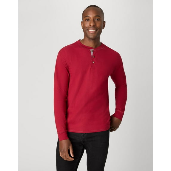 Hanes Men's Beefy-T Long-Sleeve Henley - Style# O5719