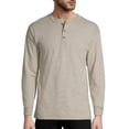 Hanes Men's and Big Men's Beefy Heavyweight Long Sleeve ThreeButton
