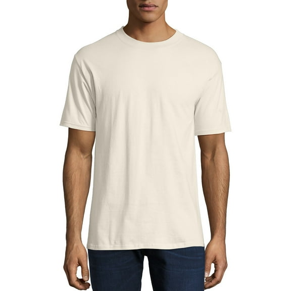 Hanes Men's and Big Men's Beefy-T Crew Neck Short Sleeve T-Shirt, Up To 6XL