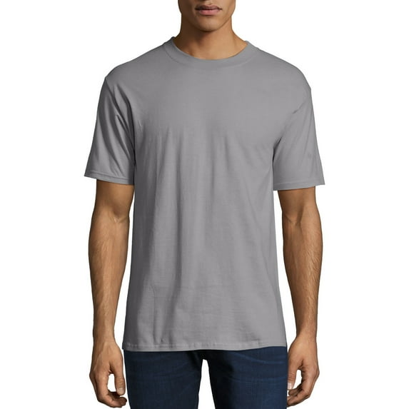 Hanes Men's and Big Men's Beefy-T Crew Neck Short Sleeve T-Shirt, Up To 6XL