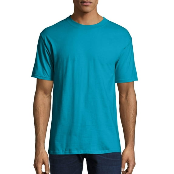 Hanes Men's and Big Men's Beefy-T Crew Neck Short Sleeve T-Shirt, Up To 6XL