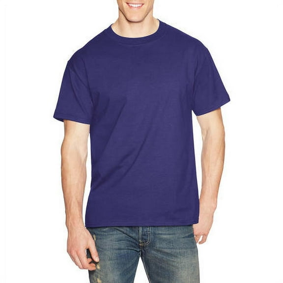 Hanes Men's and Big Men's Beefy-T Crew Neck Short Sleeve T-Shirt, Up To 6XL