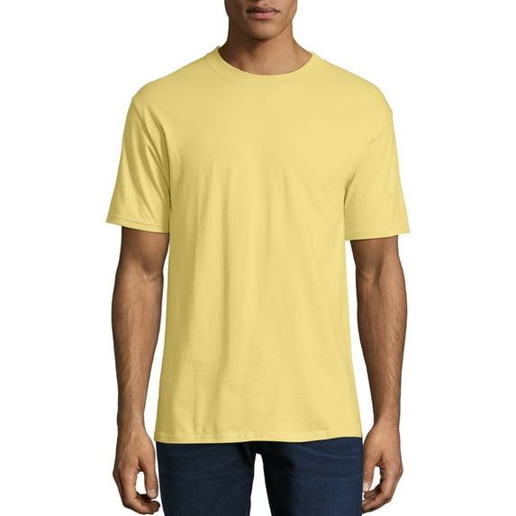 Hanes Men's and Big Men's Beefy-T Crew Neck Short Sleeve T-Shirt, Up To 6XL