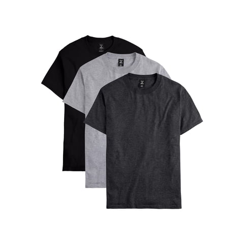 Men's & Big Men's Beefy Tee Shirt Unisex Heavyweight Cotton T-Shirt, 3- Pack, Sizes S-6XL