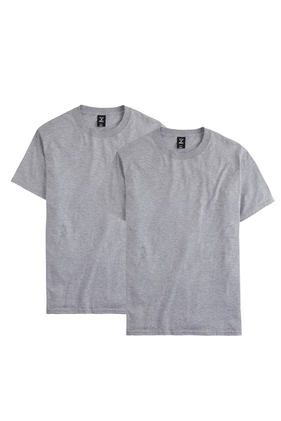 Men's and Big Men's Beefy Tee with Short Sleeves, 2-Pack, Sizes S-6XL