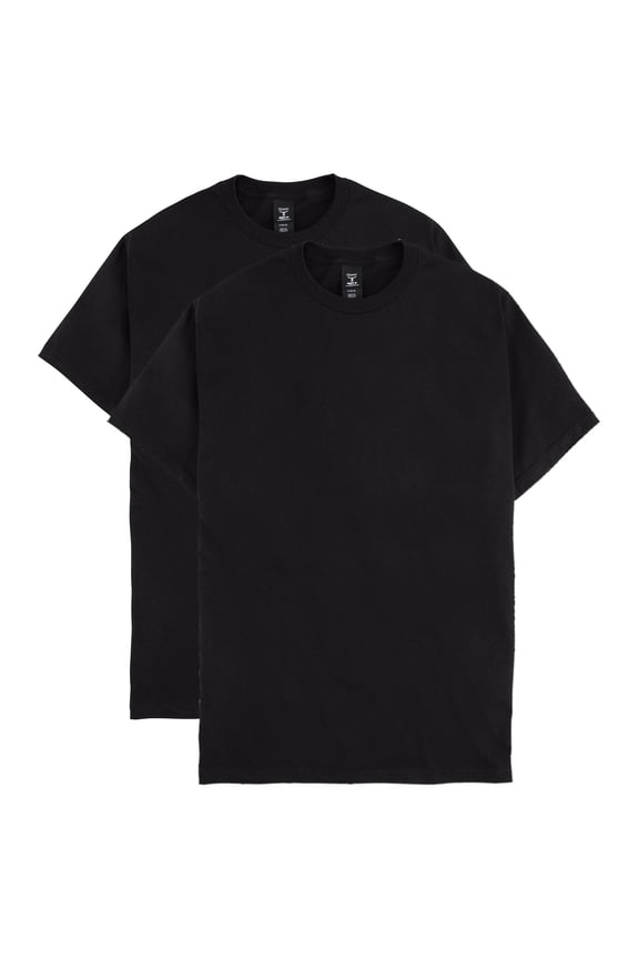 Beefy-T Men's Heavyweight Cotton T-Shirt, Value 2-Pack (Big & Tall Sizes) Black 4XLT