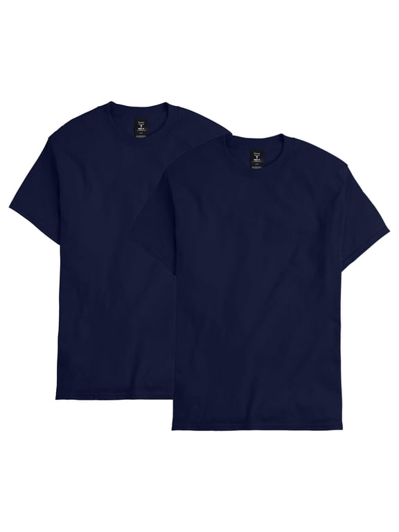 Men's and Big Men's Beefy Tee with Short Sleeves, 2-Pack, Sizes S-6XL