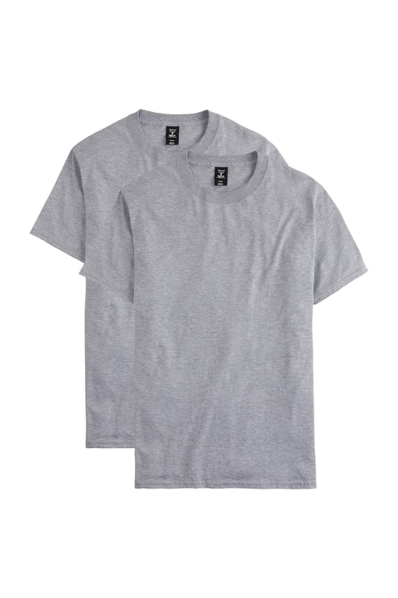 Beefy-T Men's Heavyweight Cotton T-Shirt, Value 2-Pack (Big & Tall Sizes) Light Steel 3XT