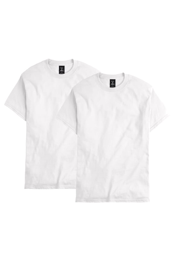 Beefy-T Men's T-Shirt, Value 2-Pack (Big & Tall Available) White L