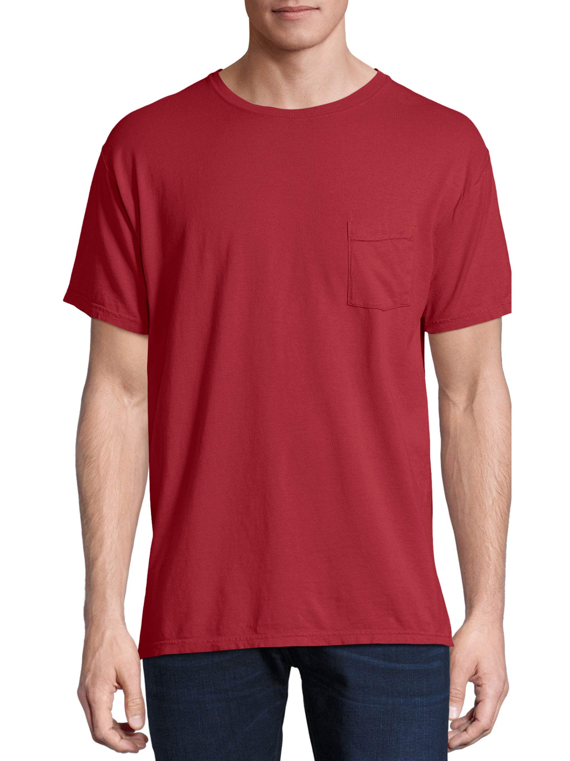 hanes comfort wash pocket tee