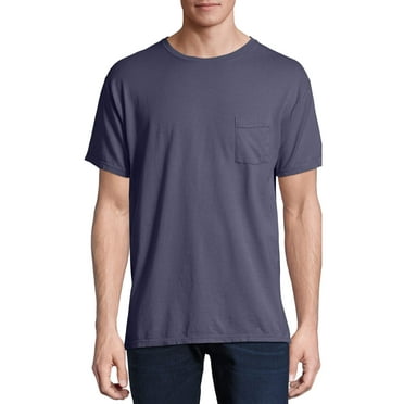 Hanes Men's and Big Men's ComfortWash Short Sleeve Pocket Tee, Up To Size 3XL