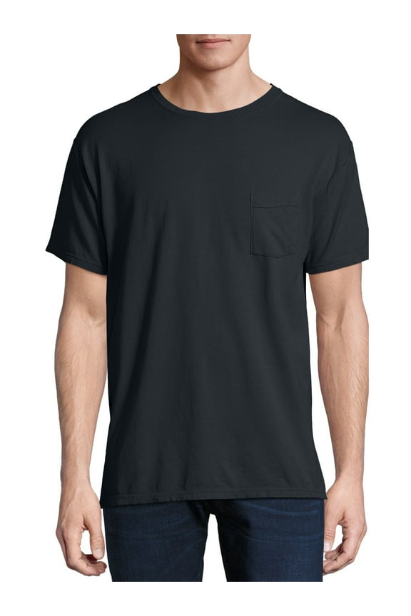 Men's and Big Men's ComfortWash Short Sleeve Pocket Tee, Up To Size 3XL