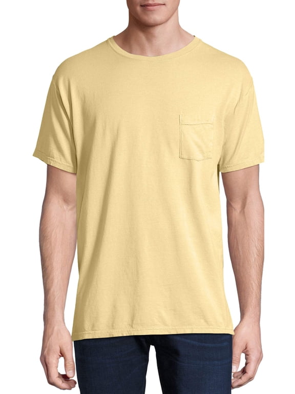 Men's and Big Men's ComfortWash Short Sleeve Pocket Tee, Up To Size 3XL