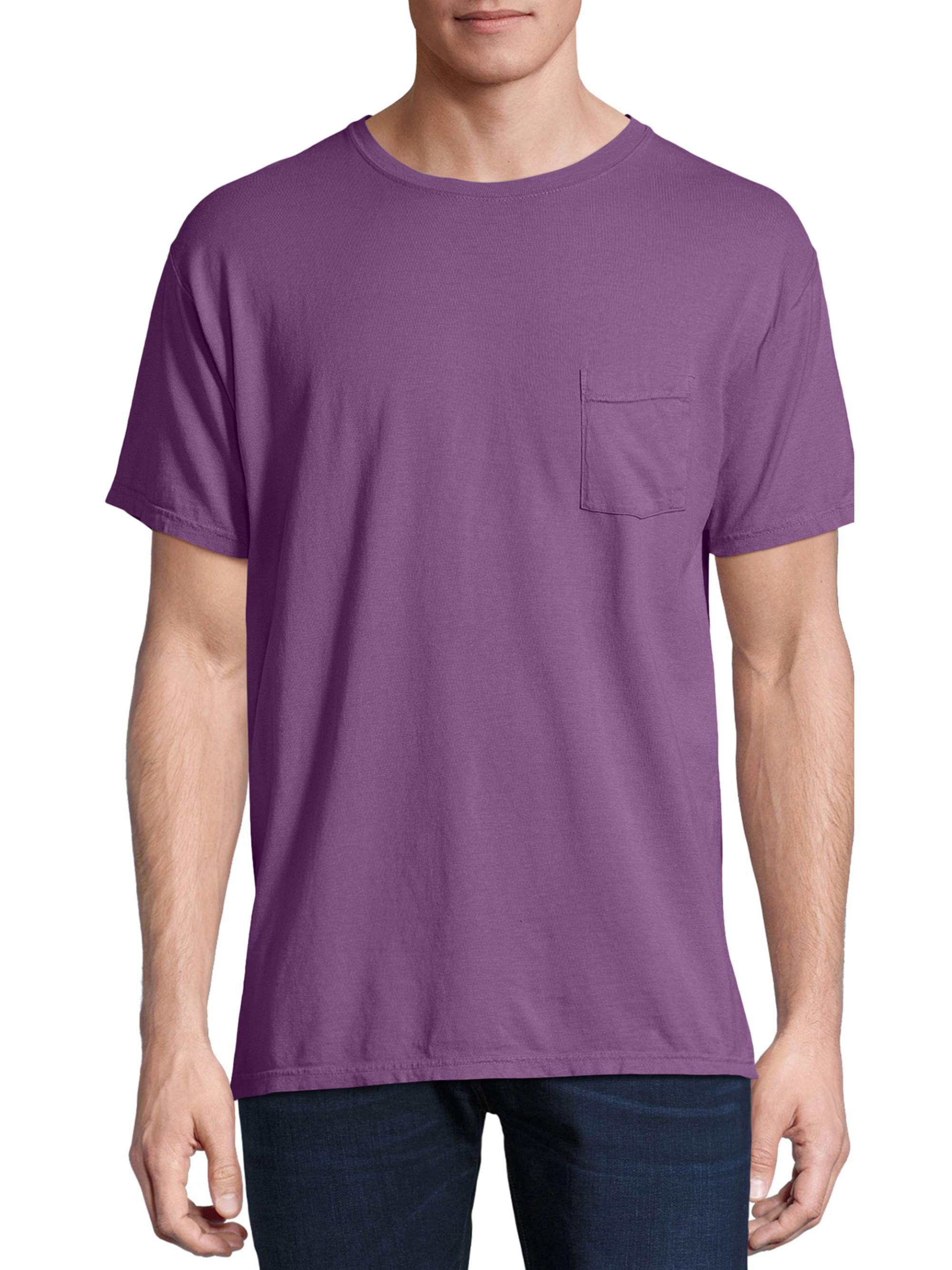 Men's and Big Men's ComfortWash Short Sleeve Pocket Tee, Up To Size 3XL