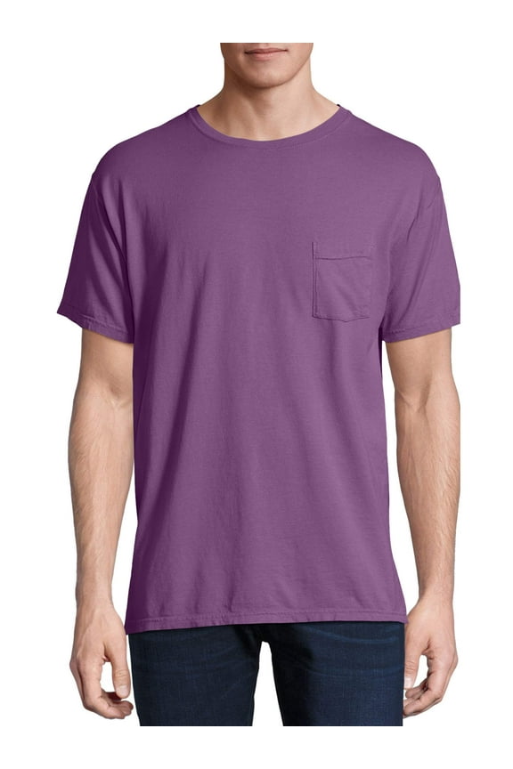 Men's and Big Men's ComfortWash Short Sleeve Pocket Tee, Up To Size 3XL