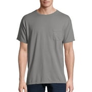 Hanes Men's and Big Men's ComfortWash Short Sleeve Pocket Tee, Up To Size 3XL