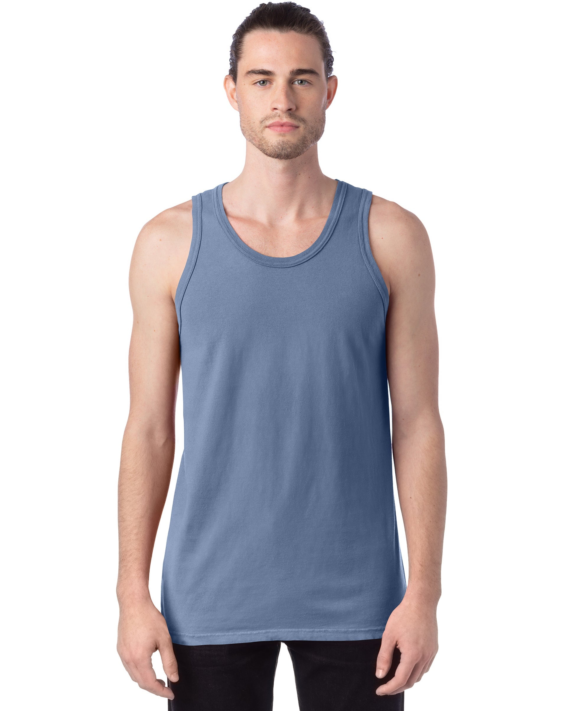 Hanes Unisex Garment Dyed Cotton Sleeveless Tank Top, Men's Sizes S-3XL ...
