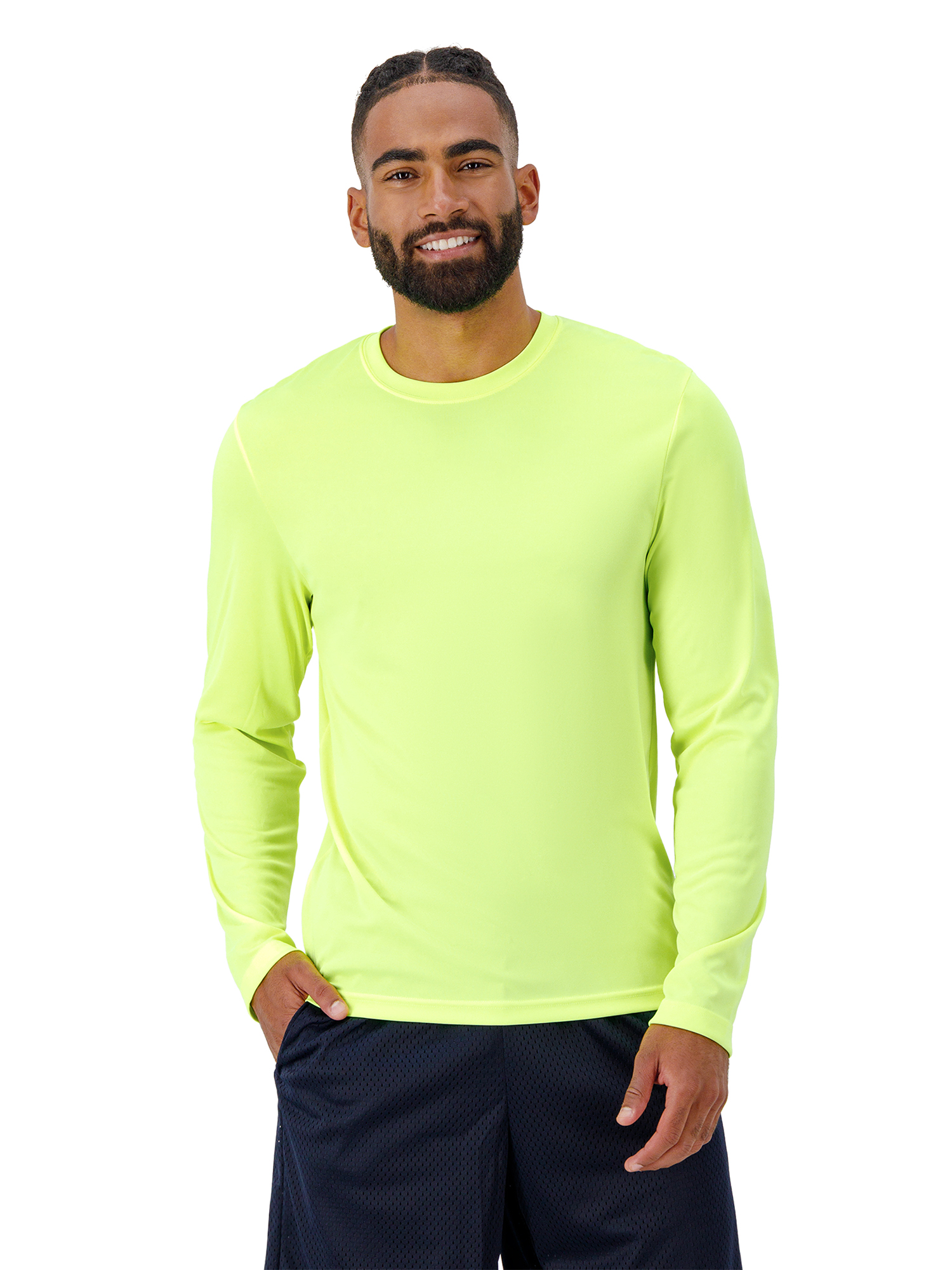 Hanes Men's and Big Men's Cool Dri Performance Long Sleeve T-Shirt (40+ UPF), Up to Size 3XL - image 1 of 8