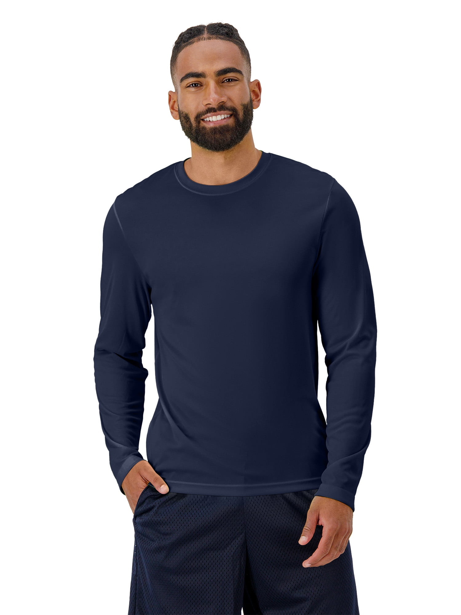 Hanes Men's and Big Men's Cool Dri Performance Long Sleeve T-Shirt (40 ...