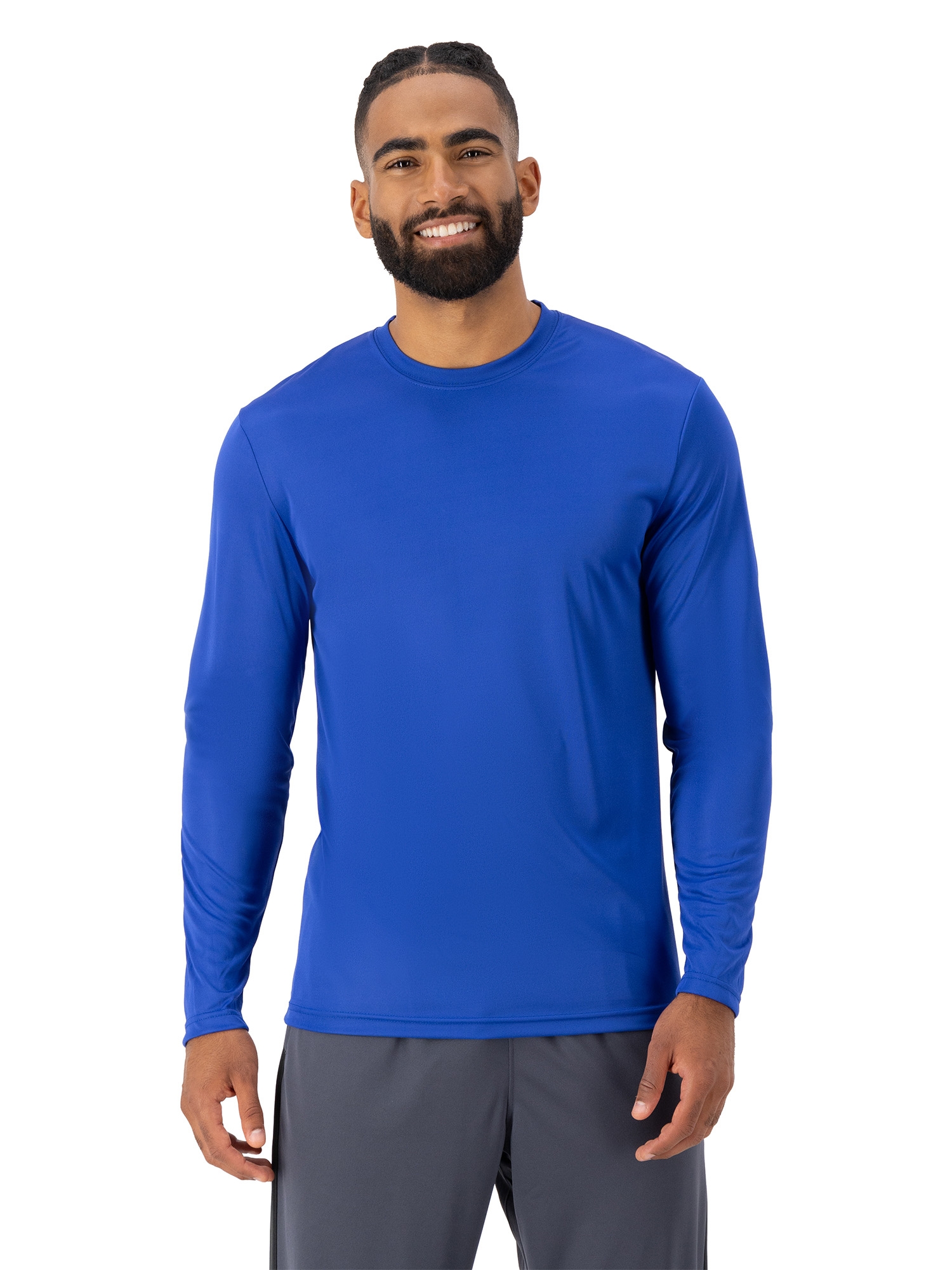 Hanes Men's and Big Men's Cool Dri Performance Long Sleeve T-Shirt (40+ UPF), Up to Size 3XL - image 1 of 8