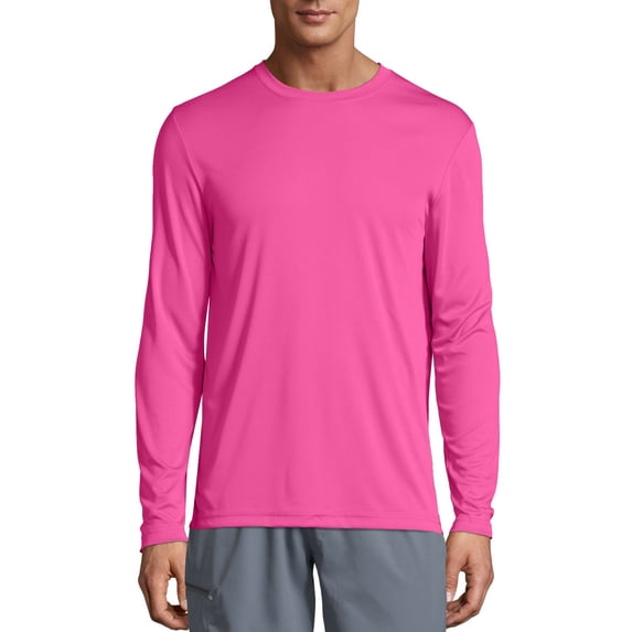 Hanes Men's Sport Cool DRI Performance Long-Sleeve T-Shirt (50+ UPF), Sizes S-3XL