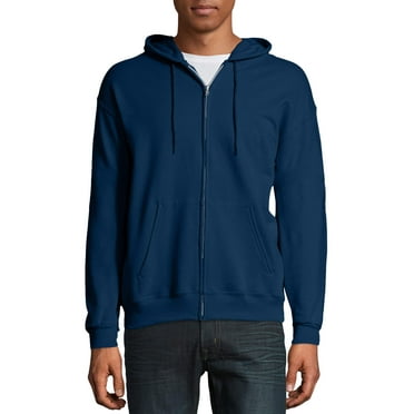 Hanes Men's and Big Men's EcoSmart Fleece Full Zip Hooded Jacket, Up to Size 3XL