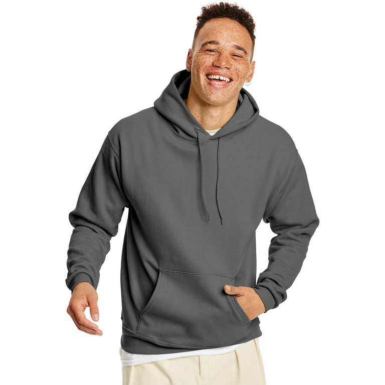 Hanes men's ecosmart fleece pullover hooded sweatshirt top