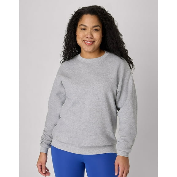Hanes EcoSmart Unisex Fleece Sweatshirt (Big & Tall Sizes Available) Light Steel M